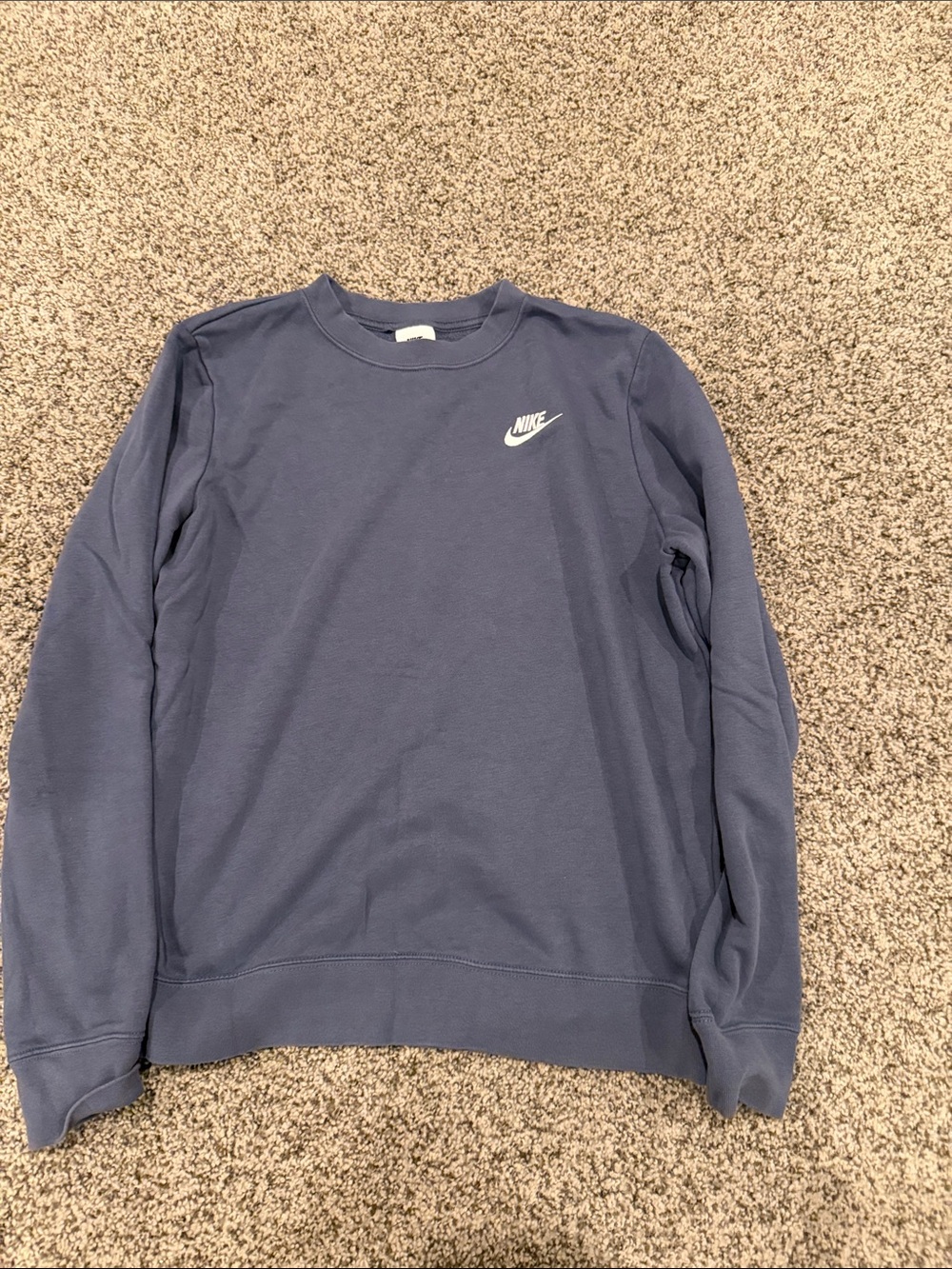 Nike Womans Crewneck Sweatshirt - Slate Blue with White Logo